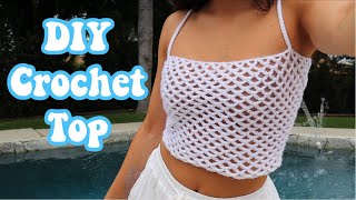 Fishnet Crochet Top ⏐ Beginner Friendly Crochet Tank Top [upl. by Hsirap525]