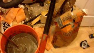 Mixing Mortar for the Kerdi Schluter Shower System [upl. by Adamik647]