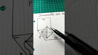 DESARROLLO de un TETRAEDRO en el Sistema Diédrico shorts [upl. by Dayiz]