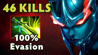 100 Evasion Pa Butterfly🔥46Kills 1200GPM Carry Dota 2 [upl. by Annaor416]