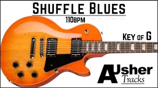 Shuffle Blues 12 Bar in G  Guitar Backing Track [upl. by Namien]