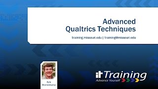 Qualtrics Advanced Techniques [upl. by Arracat]