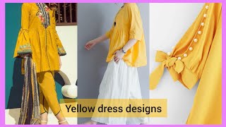 Yellow kurtidress designs for girls and ladies [upl. by Ehman]