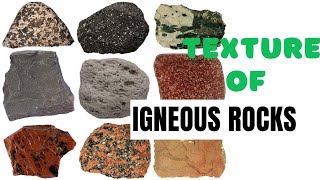 Textures of Igneous rocks  Types of texture [upl. by Oirogerg248]