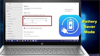 How to Enable Disable Battery Saver Mode in Windows 10 Laptop [upl. by Repsaj]