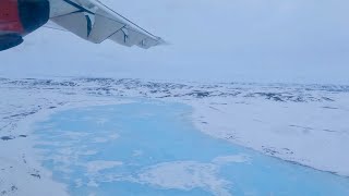 Landing in Iqaluit Canadian North ATR 42300 [upl. by Eiramoj263]