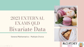 2023 External Exams QLD General Maths Paper 1 Bivariate Data [upl. by Alisen]