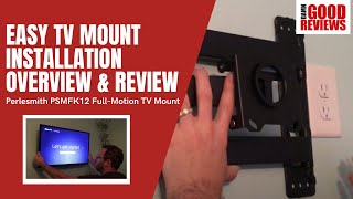 Easy TV Mount Installation Overview  Perlesmith PSMFK12 TV Mount Install and Review [upl. by Atnod]