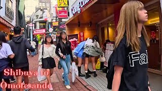 Shibuya to Omotesando Tokyo walk tour 【4K】11 202414 [upl. by Doerrer]