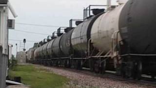 Bouncing Canadian National Railway Freight Train [upl. by Rhine]