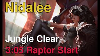 Nidalee Jungle Clear  305 Raptor Start World Record [upl. by Dinsmore373]