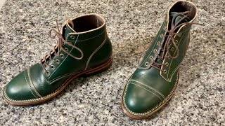 Onderhoud SVC03 Brogue Captoe Service Boot in Sedgwick English Green Bridle Leather [upl. by Rozele]