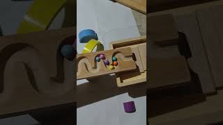 Wooden track ball Ep92 educationaltoys trackball woodentoy [upl. by Bautram513]