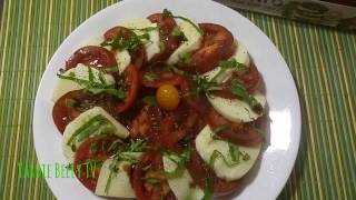 Delicious TOMATO MOZZARELLA And BASIL Caprese Salad [upl. by Matronna]