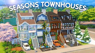 Seasons Townhouses 🌷☀️ 🍂❄️  The Sims 4 Speed Build [upl. by Amaras282]