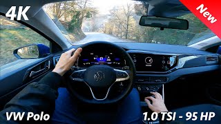 VW Polo Life 2022  POV test drive in 4K  10 TSI  95 HP 5speed consumption [upl. by Driskill]