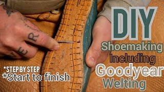 Learn the art of shoe making DIY Goodyear welted shoes step by step [upl. by Ralfston670]