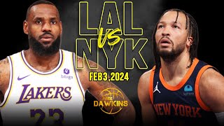 New York Knicks vs Los Angeles Lakers Full Game Highlights  February 3 2024  FreeDawkins [upl. by Tini]