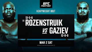 UFC FIGHT NIGHT ROZENSTRUIK VS GAZIEV FULL CARD PREDICTIONS  BREAKDOWN 233 [upl. by Zzabahs]