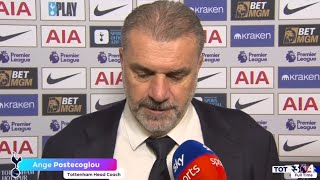 Ange Postecoglou Post Match Interview Tottenham 3 vs 4 Chelsea 08122024 [upl. by Lemej]