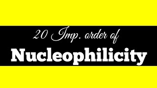 Comparison of Nucleophilic Strength  Nucleophilicity  Organic Chemistry [upl. by Naziaf]