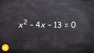 Solving a quadratic by completing the square [upl. by Einaej685]