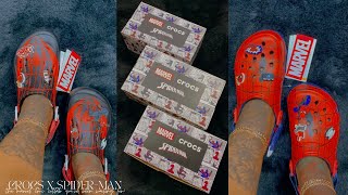 CROCS x SPIDERMAN COLLAB UNBOXING REVIEW amp TRY ON  FT ECHO amp ALLTERRAIN STYLES  LIMITED EDITION [upl. by Yleak]