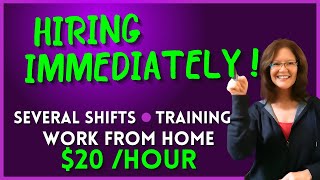 START EARLY OCTOBER  Training Included Work From Home Jobs Hiring Immediately  Several Shifts [upl. by Trah]