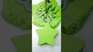 Green Kinetic Sand Sculptures Satisfying Video satisfyingvideo kineticsand [upl. by Winer]