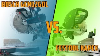 DER 🔥 VERGLEICH  BOSCH GCM 12 GDL VS FESTOOL KAPEX KS 120 [upl. by Yelrebmik]