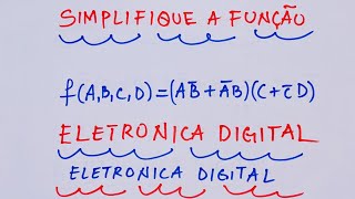 Exercicio 5a Simplificação de função booleana [upl. by Oznerol]