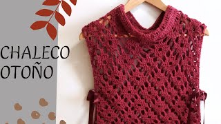 CHALECO BADAJOZ 😍 CHALECO CROCHET ABIERTO 🥰💚🌺 [upl. by Didier52]