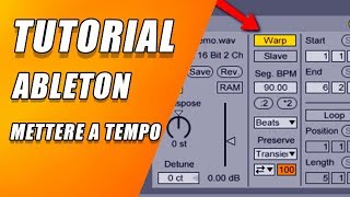 25 TUTORIAL ABLETON  Mettere a tempo qualsiasi cosa [upl. by Kcirdneh]