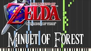 Zelda Ocarina Of Time  Minuet Of Forest Synthesia [upl. by Orfield]