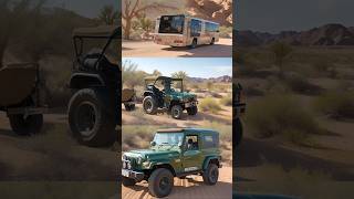 Tractor Bus and car wala gubbara and desert 🏜️ sand short trending viralshorts fun jcb new [upl. by Landing]