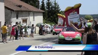 Passage de la caravane du Tour en Haute Marne [upl. by Airdnal]