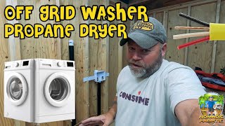 DIY WasherDryer OffGrid Solar  Propane Powered amp Electrical Wire Install [upl. by Meuse]