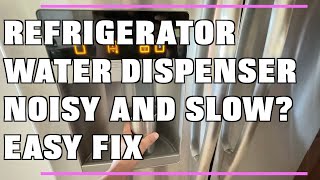 Refrigerator Water Dispenser Slow and Noisy  Easy Fix [upl. by Nerral229]