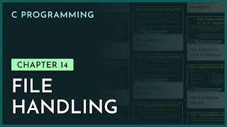 File Handling  Chapter14  C Programming  nesoacademyorg [upl. by Garmaise]