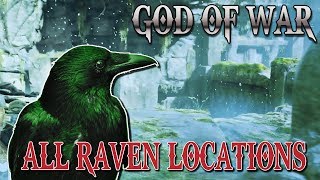 GOD OF WAR 2018 ALL RAVEN LOCATIONS quotALLFATHER BLINDEDquot ACHIEVEMENT GUIDE [upl. by Codie]