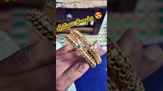 Antique Bangles 😍👌😍 gold gold bangles antique bangles goldjewellery jewellery wedding bangles [upl. by Meehahs895]