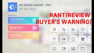 Do NOT buy HD Movie Maker PRO on Windows 10 [upl. by Milty154]