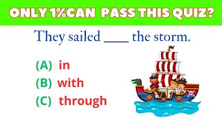 Prepositions English Grammar Quiz  Prepositions at in on  Grammar test [upl. by Romie67]