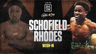 FLOYD SCHOFIELD VS HASKELL LYDELL RHODES WEIGH IN LIVESTREAM [upl. by Lahtnero]