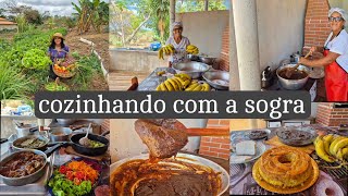 Na COZINHA com a SOGRA aprenda a fazer um DELICIOSO doce de BANANA  almoço e COLHEITA na horta [upl. by Bunch]