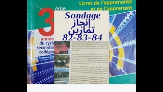 Sondage Top 3 des plus beaux endroits du collège إنجاز تمارين الصفحات 828384 [upl. by Razid]