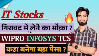 IT Stocks 🔥 गिरावट मे खरीदने का मौका  Wipro Share • Infosys Share • TCS • कहा बनेगा बड़ा पैसा [upl. by Nedra]