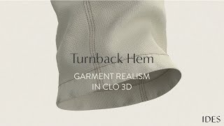 How To Create A Turnback Hem In CLO 3D [upl. by Norac]