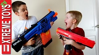 Nerf Blaster Battle Ethan and Cole Attack and Set Traps with Nerf Rival Blasters [upl. by Koenig]