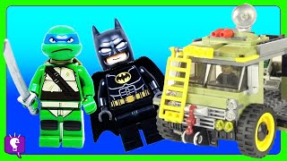 TMNT  Batman Lego Party Wagon Ninja Turtle Story Build amp Review by HobbyKidsTV [upl. by Esele]